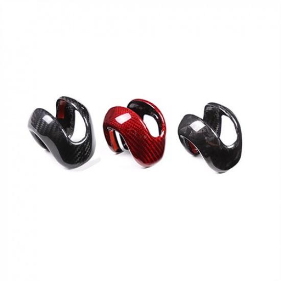 Hard Carbon Fiber Car Gear Shift Knob Sticker For Porsche Macan 2024