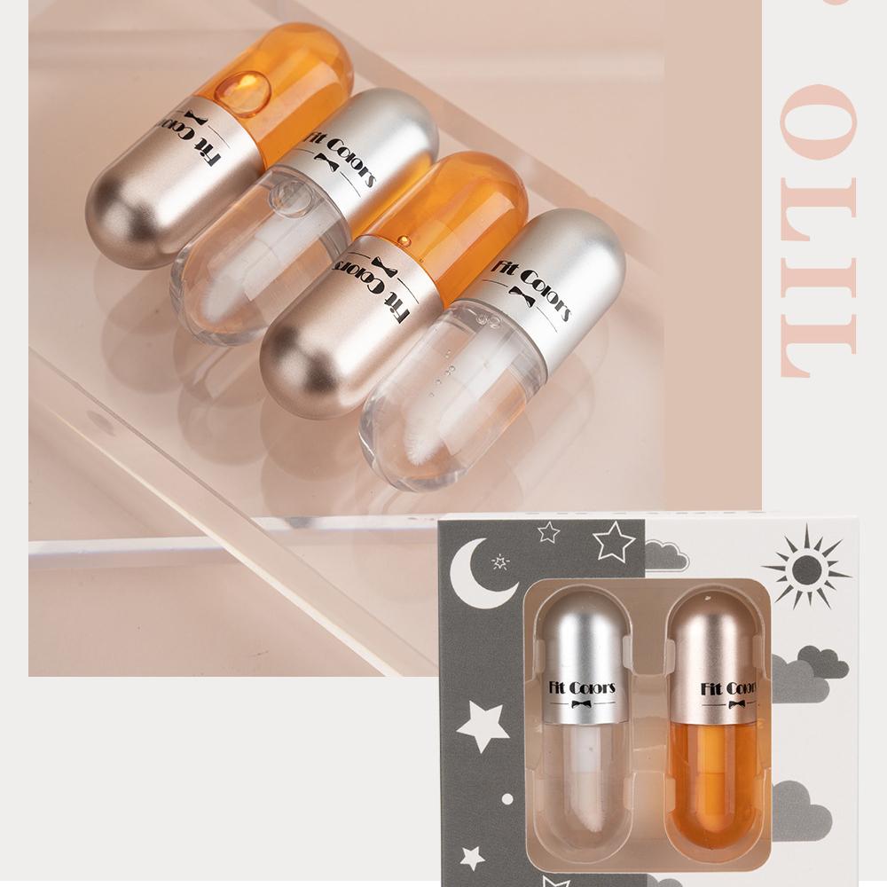 Lip Care Women's Lip Balm Lip Plumping Liquid Hydrating Matte Natural Lip Oil Lip Gloss Liquid Set Boxed 2pcs