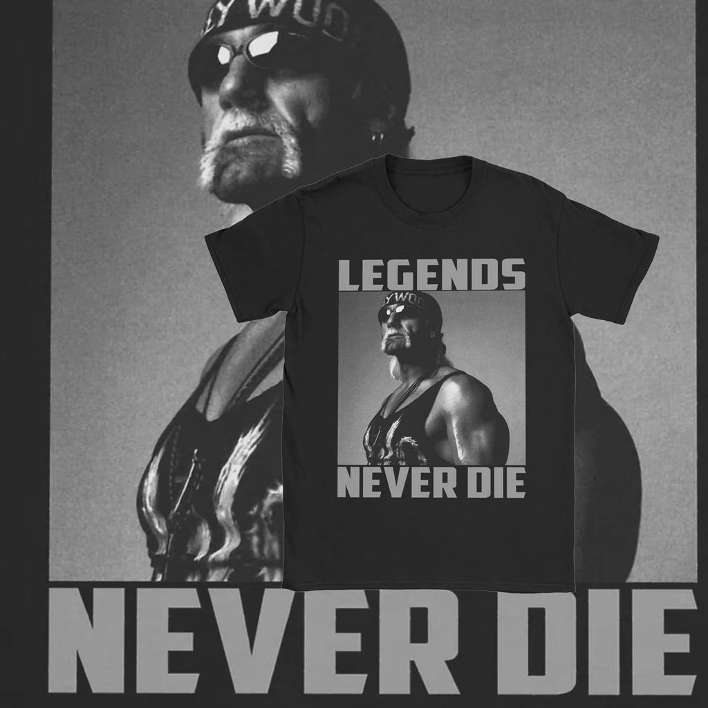 Графическая футболка с принтом «Помним легенду рестлинга» для унисекс, хлопковые футболки, одежда с коротким рукавом