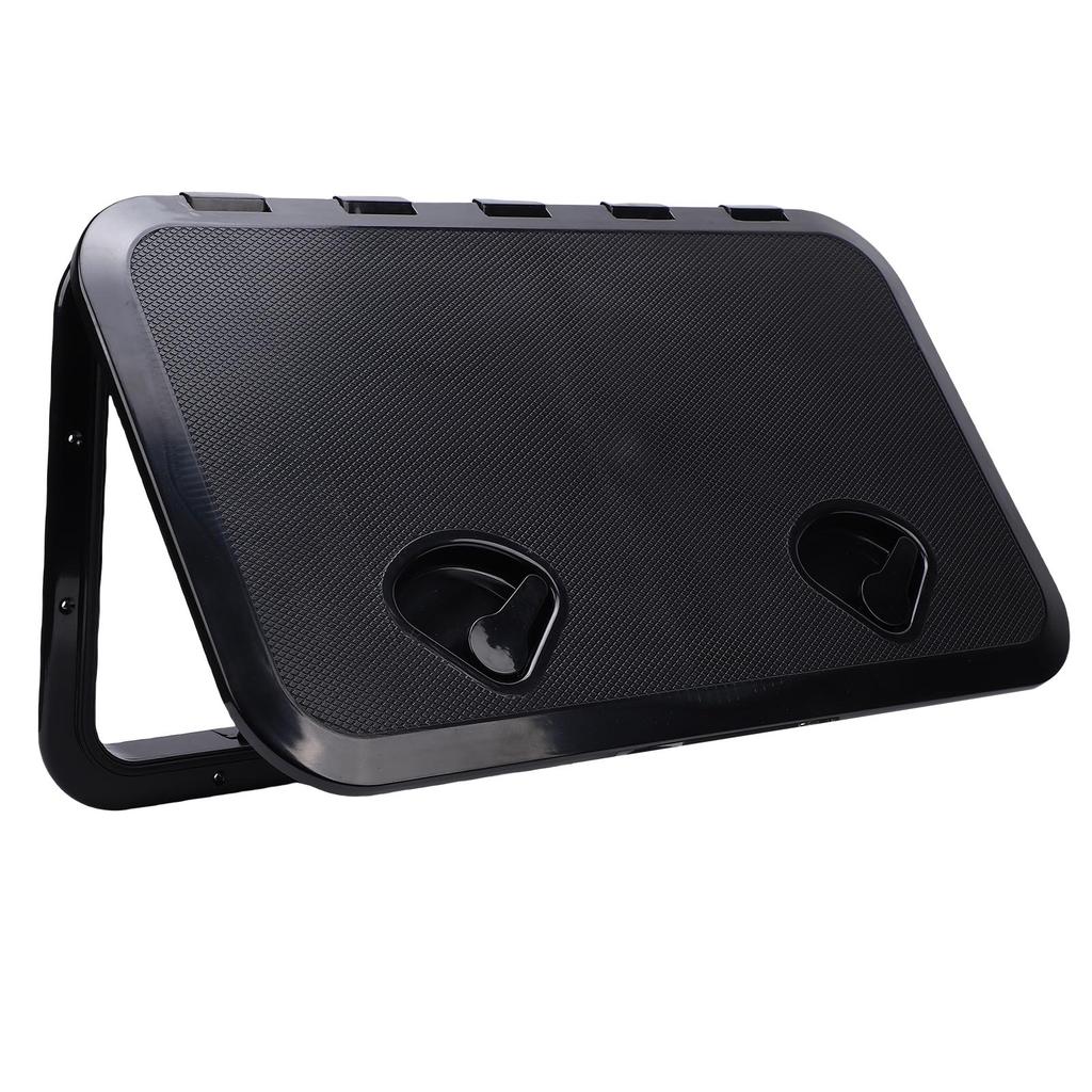 Boat Hatch 24inx14in Rectangle Boat Deck Hatch 180 degrees  Opening Lid Marine Boat Access Hatch Lid for Yachts RV Black