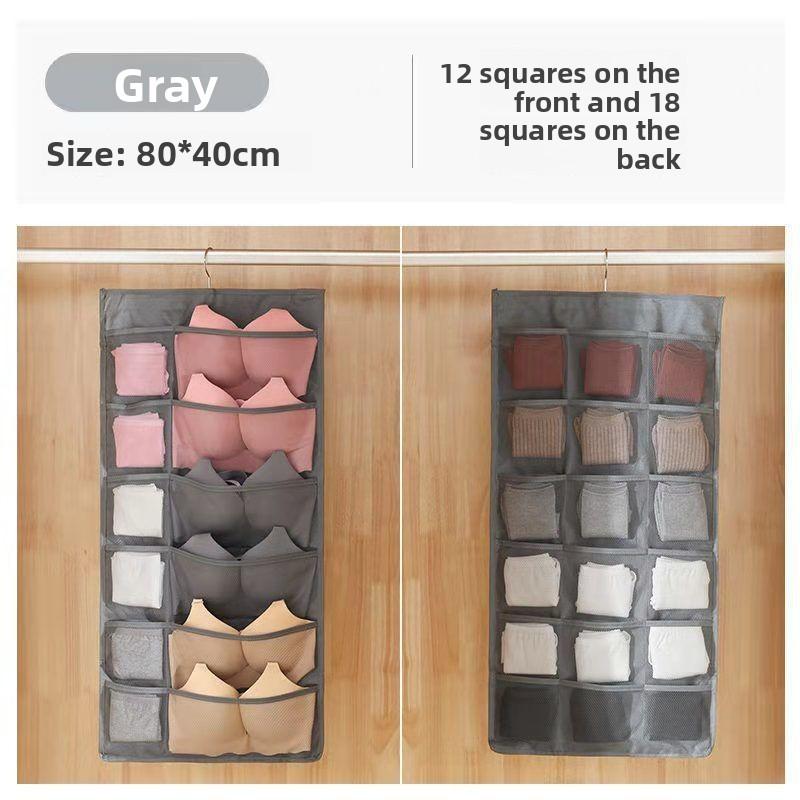 1pc Double-sided Underwear Storage Bag, Hanging Underwear and Underpants Storage Bag, Compartments for Household Use