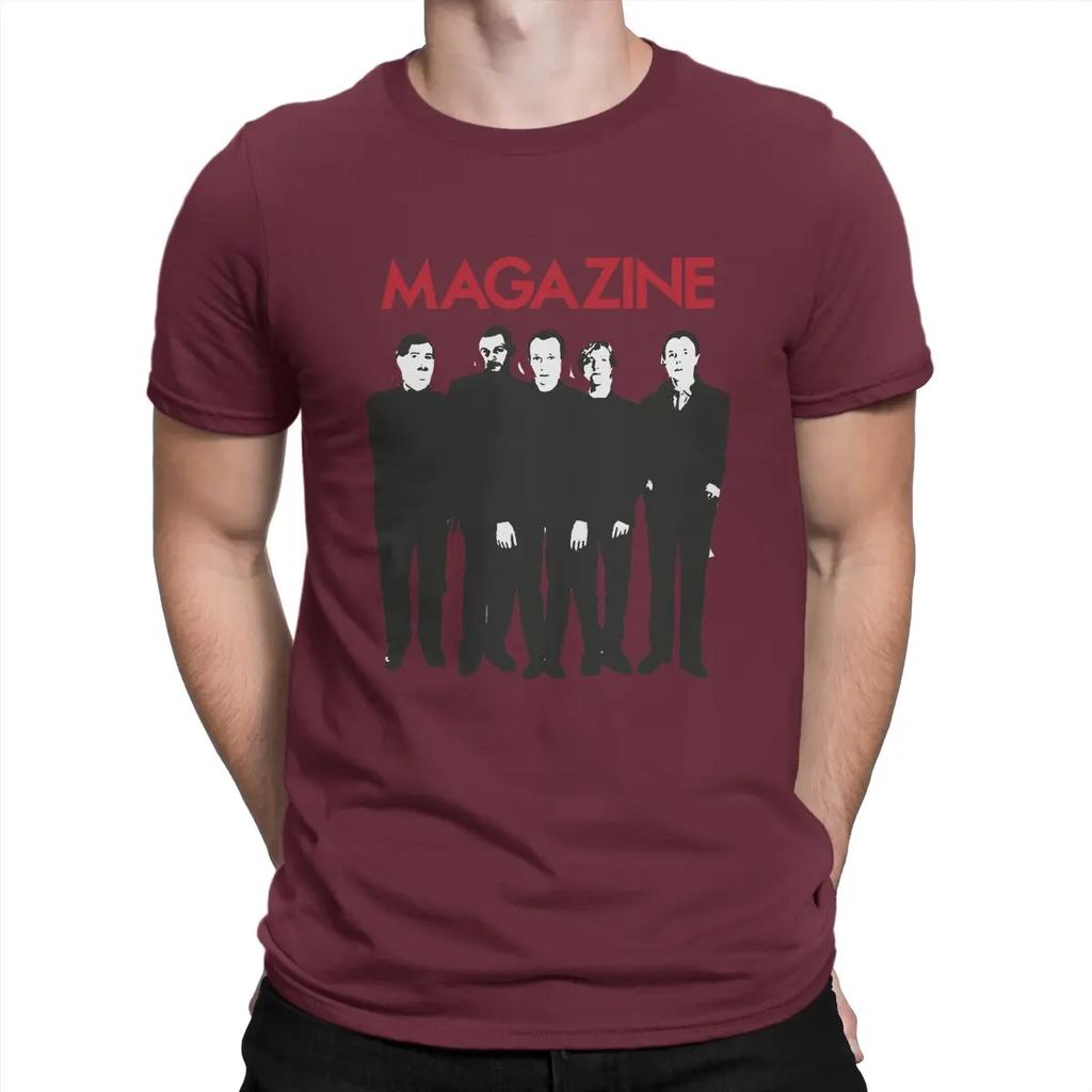 Magazine Band T Shirt Men Pure Cotton Funny T-Shirts Crew Neck Magazine Tees Short Sleeve Clothing 4XL
