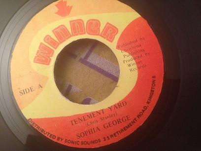 7inch Record SOPHIA GEORGE Tenement Yard Cant Live Without NONE Winner Jamaica Reggae Ska Dub Used