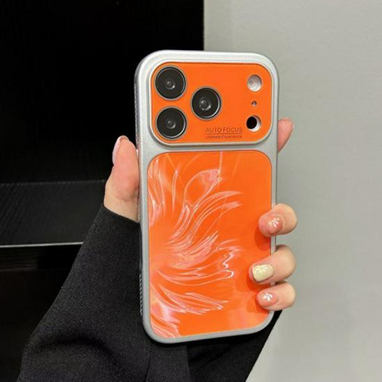 iPhone 16 Pro Max Frame Heat Dissipation Gauze CD Pattern Case - Drop Protection for Apple 15/14