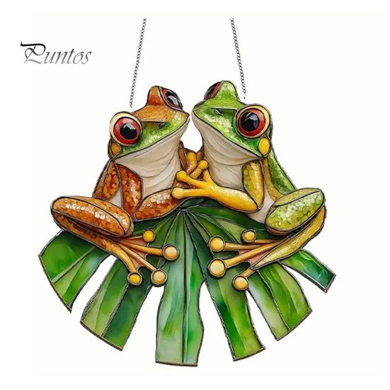 Лягушка-ловец солнца 2D акриловая лягушка подвесное украшение на окно лягушка настенный декор ловец солнца подарок на новоселье для любителей лягушек