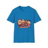 Unisex Softstyle T-Shirt Chibi Holiday Santa Claus Snowman Reindeer Christmas