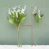 6Pcs/Set Artificial Flower Bellflower Lily Valley Flower Plastic Flower Home Soft Decoration Plant Wall Wedding Green Plant