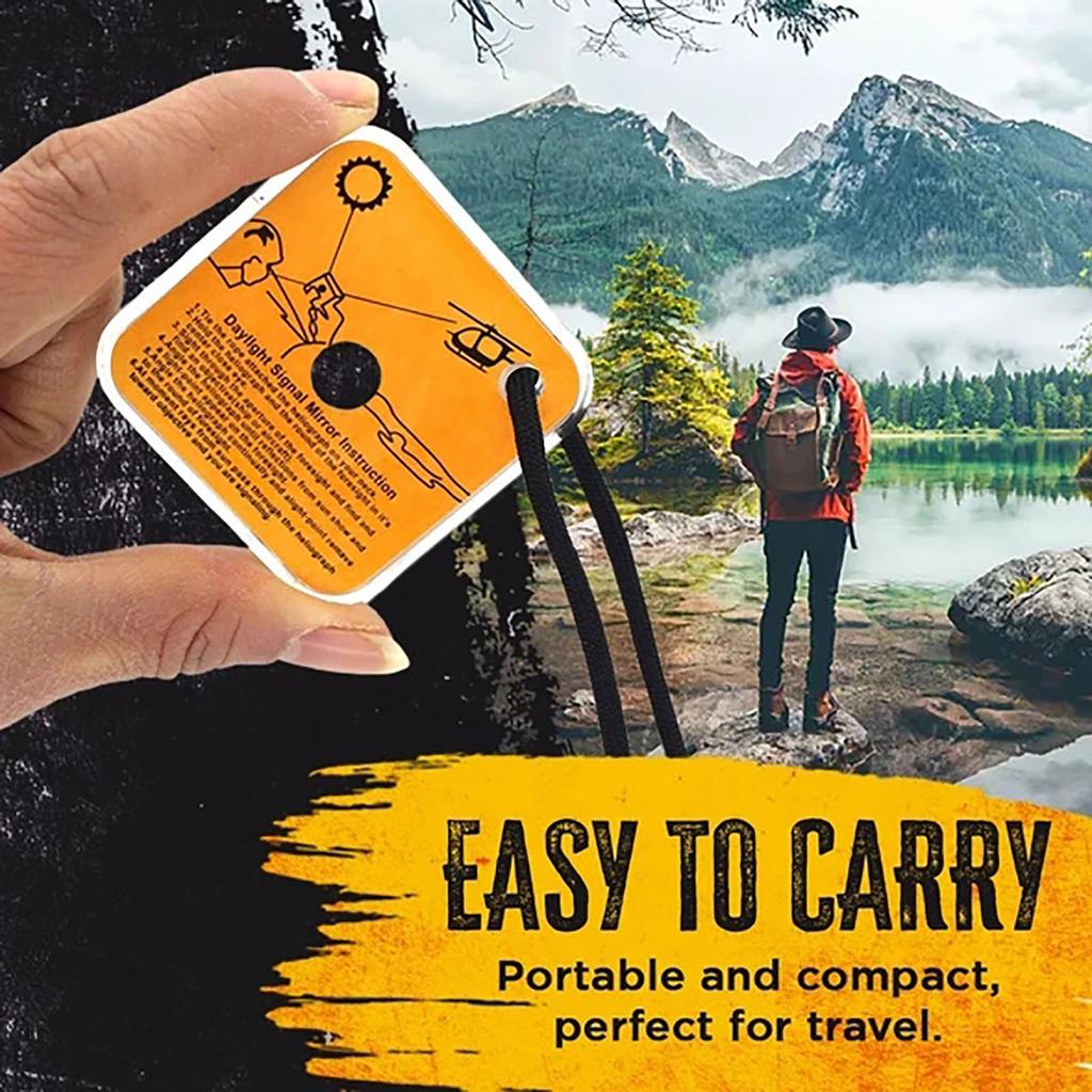 (Kung Pao Chicken)Outdoor Tool Mirror Outdoor Emergency Multifunctional Signal