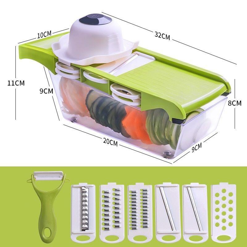 MYVIT Vegetable Cutter with Steel Blade Slicer Potato Peeler Carrot Cheese Grater Vegetable Slicer Kitchen Accessories