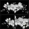 Fashion Crystal Pearl Hair Accessories Bridal Clips Flower Hair Pin Hair Combs Bridesmaid Tiara