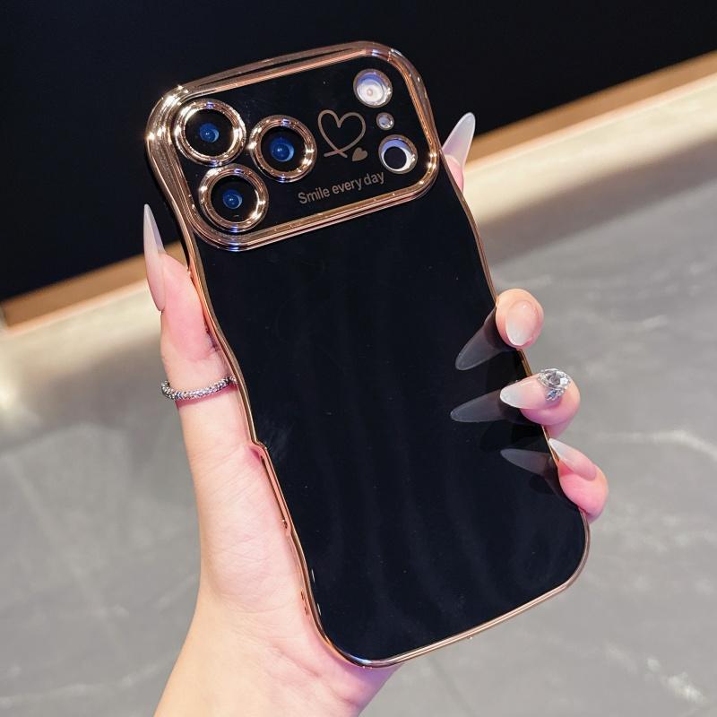 Боковой Чехол С Гальваническим Покрытием 'Love' Для iPhone 17 Pro Max 17 Air 16 15 14 Plus 13 12 11 Pro Max 17Pro Max Чехол Защита Камеры Ударопрочный Бампер