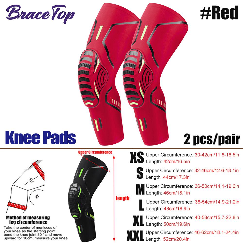 Bracetop 1 пара взрослых наколенников для велосипеда, велоспорта, защиты локтей, баскетбола, спортивные наколенники, чехлы на ноги, защита от столкновений
