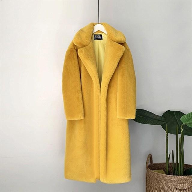 Elegant Winter Fur Coat Women Plush Faux Mink Fur Coats Loose Fur Jacket High Quality Overcoat Thick Warm Winter Jackets