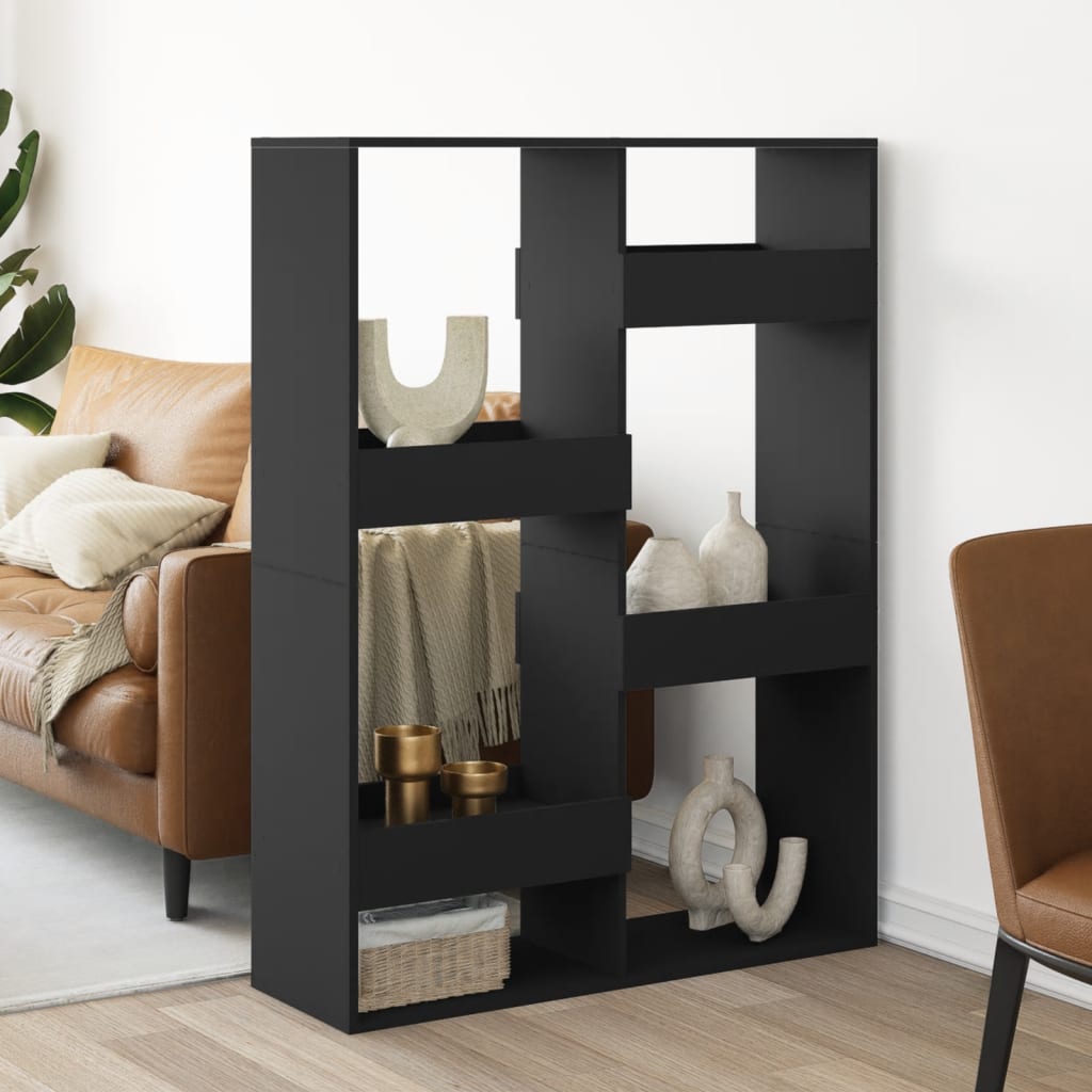 Room Divider Black 100 x 33 x 135 cm Particleboard