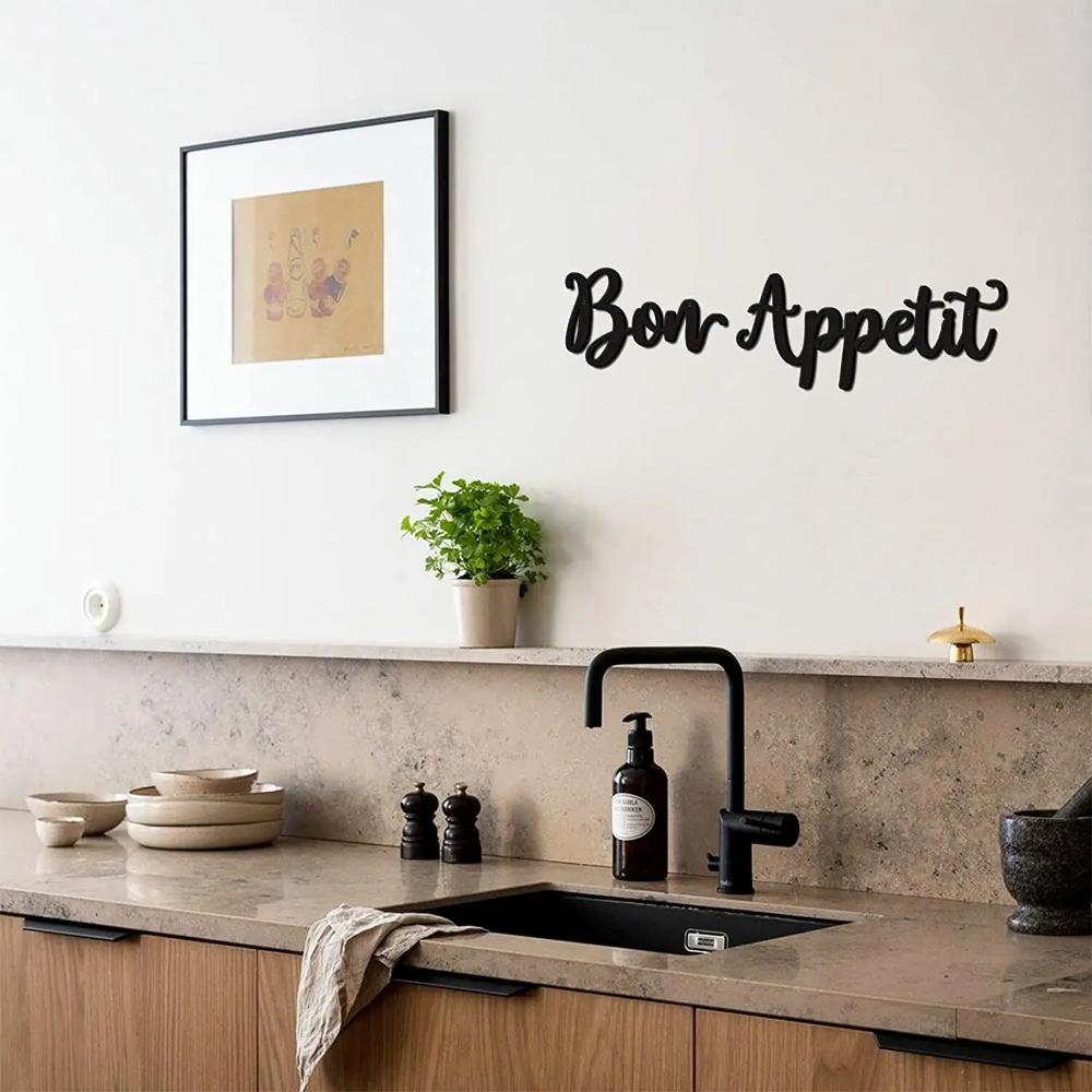 Bon Appetit Настенный декор Металлическая вывеска Фермерская кухня Искусство Bon Appetit Настенный декор Металлическая вывеска Фермерская кухня Искусство