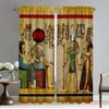 Древние египетские фараонские шторы для гостиной, шторы для комнаты, 2-панельные шторы для домашнего интерьера, украшения на Хэллоуин, оттенки