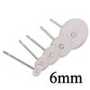 100pcs/lot Stainless Steel Blank Post Earring Studs Pins Steel Flat Round Tray Base for Earring Jewelry Findings Supplies DIY