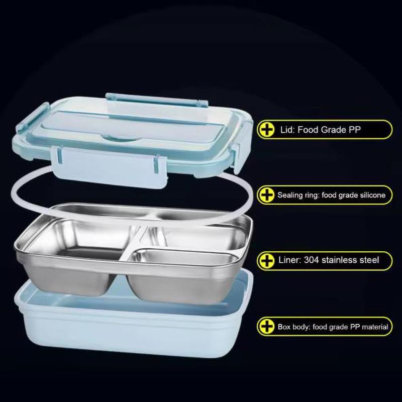 Food Storage Container Dinnerware Stainless Steel Lunch Box Portable Bento Box Food Storage Student
