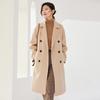 100% Wool Women Coat Autumn Wool Long Coat Handmade Pea Coat Winter Warm Wool Long Jacket Overcoat