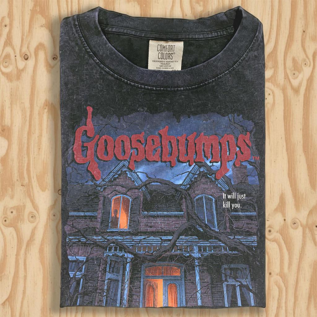 Halloween Goosebumps Comfort Colors Shirt, Vintage Haunted House Shirt, Horror Graphic Tshirt, Halloween Movie Tee Shirt, Gift For Fans