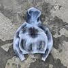 3D цифровая печать Градиентная толстовка Унисекс Уличная одежда Толстовка на молнии Свободный крой Длинный рукав