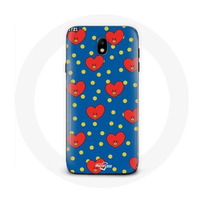 Case for Samsung Galaxy J5 2017 BTS Bangtan Boys BT21 TATA De V Blue Background