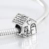New 925 Sterling Silver Love Family Enamel Round Shape Cz Beads Fit Original Charms Bracelet Bead Jewelry Making