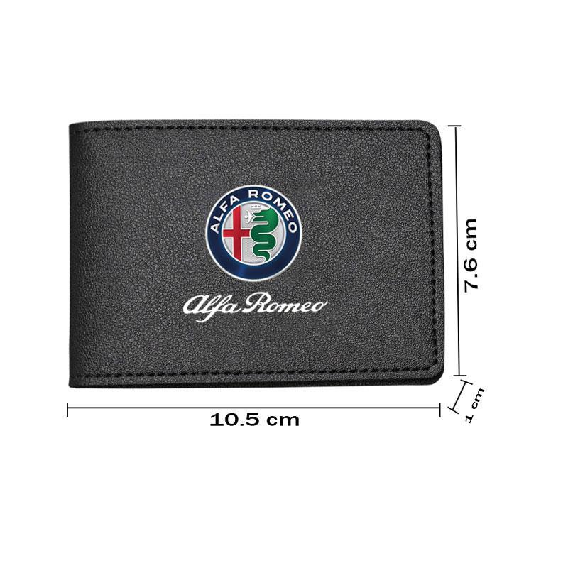 XTXG4 Car Purse Driving Wallet Card Holder Driver License Cover For Alfa Romeo STELVIO Giulia 159 Giulietta 147 Mito 156 MTO Sportiva