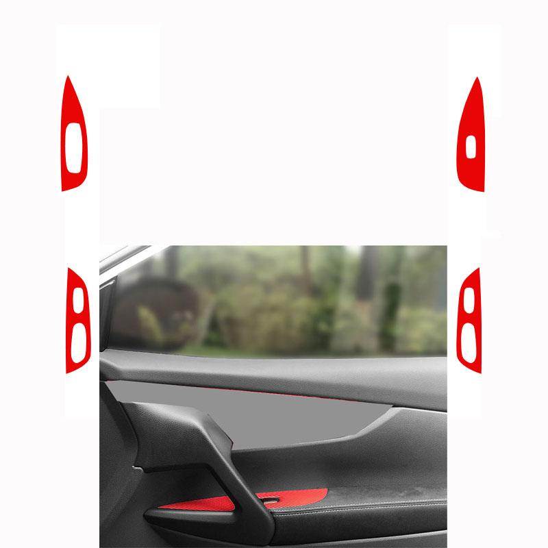 4 шт./компл., черная наклейка из углеродного волокна, кнопка подъема окна автомобиля, панель переключателя, накладка, наклейка для Nissan X Trail X-Trai T32