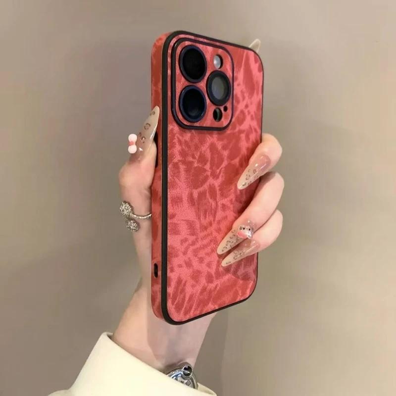 Luxury Leopard Print Phone Case For For Iphone 11 12 13 14 15 16 Pro Max Plus Bumber Back Cases Cover