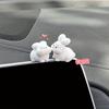2 шт. Пара Животных Светящийся Поцелуй Украшение в Машину Добавляет Атмосферу Любви, Украшение на Зеркало Заднего Вида Пасхальный Кролик