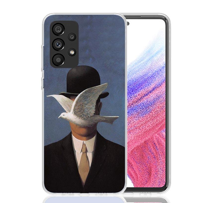 Чехол для телефона с рисунком Рене Магритта для Samsung Galaxy A17 A16 A14 A15 A13 A57 A56 A54 A55 A53 A37 A36 A34 A35 A33 A26 A24 A25 A23 Gala