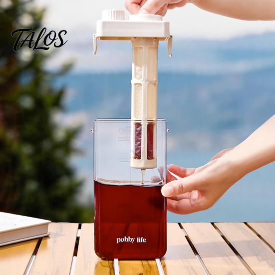 Plastic Iced Tea Maker Cold Brew Coffee with Filter & Airtight Lid, Clear No Leak Pitcher Jar, Scales, Gifts for Lovers