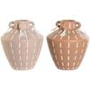 Decorative Vase - HOME ESPRIT - Light Brown - Ceramic - 15.5 X 15.5 X 17.1 Cm - Set of 2