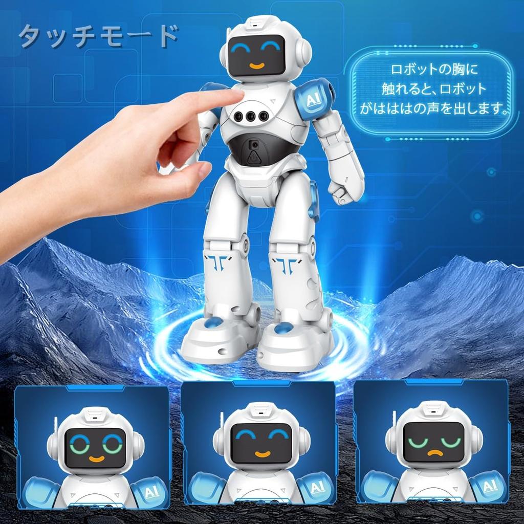 Robot Multifunctional Voice Hand Gesture Easy English Walking English Conversation Toy for Elementary School Communication Touch Birthday Gift for