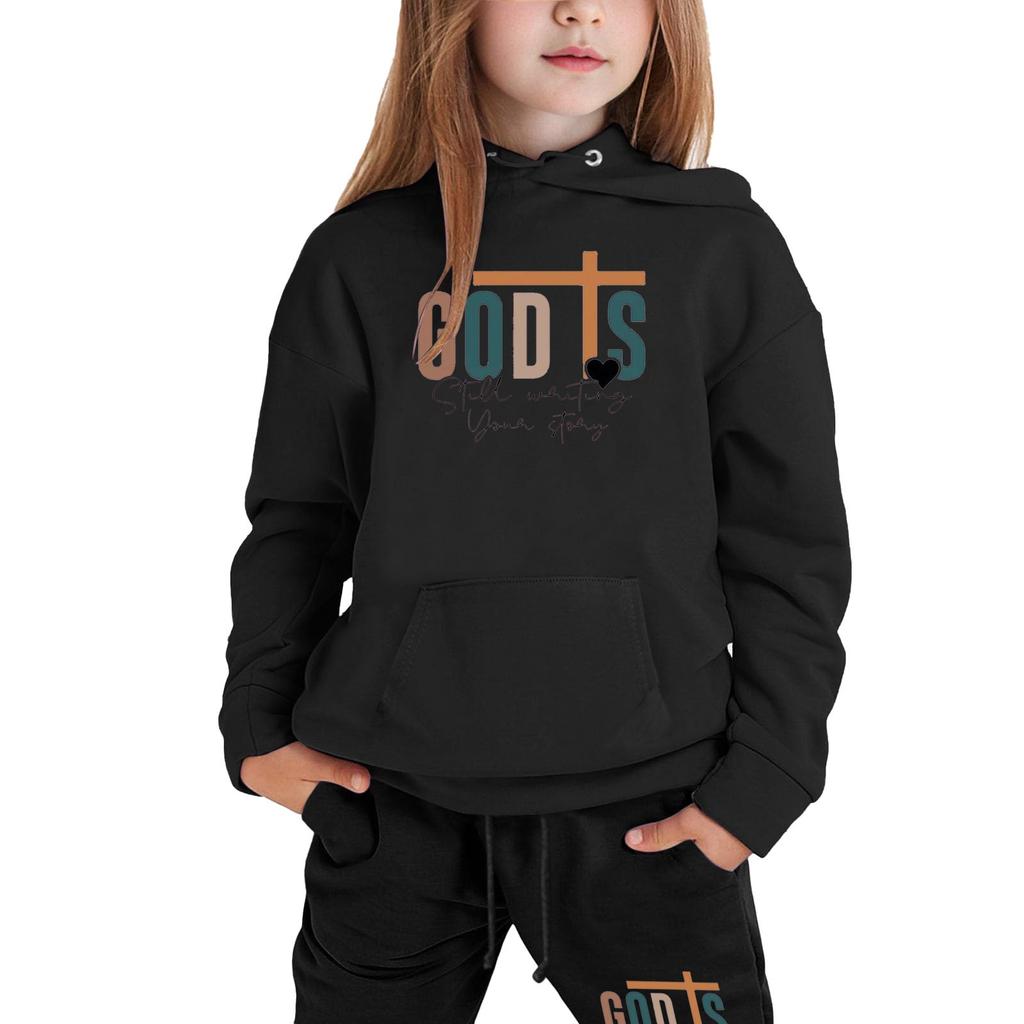 Мальчики Девочки Спортивный костюм Одежда Толстовка с капюшоном Беговые штаны Спортивные костюмы Комплект Модный наряд