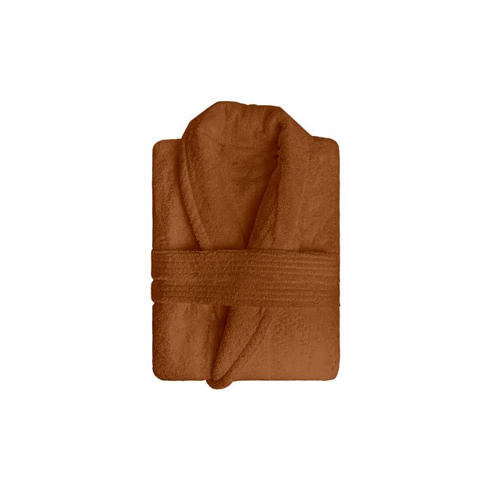 Peignoir en coton 500gr/m2 Taille S LAGUNE terra, par Soleil d'Ocre