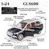 1/24 Scale Gls600 Alloy Model Car Children's Toy Car Gift Ornaments Simulation SUV Car Model Boys Collection