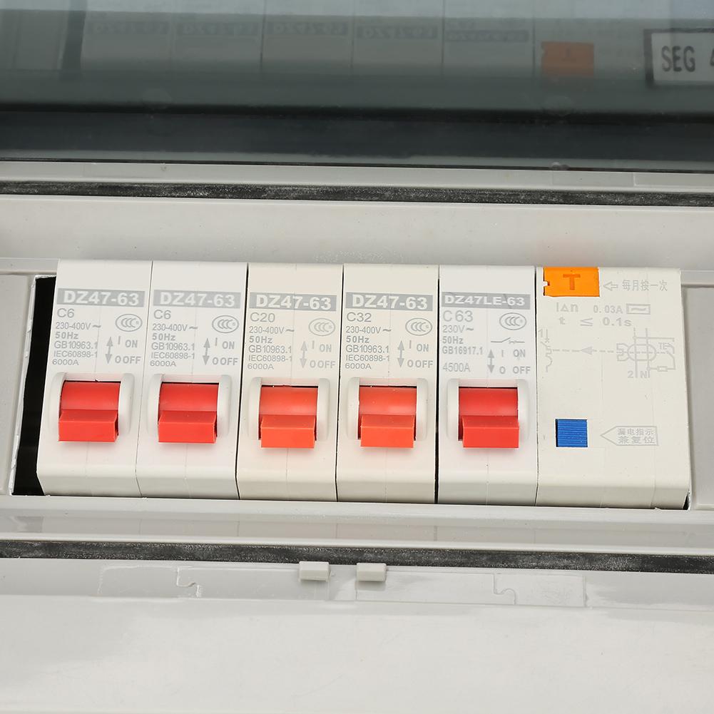4-канальный гаражный караванный потребительский блок 63A 30mA RCD 4MCB 2*6A+20A+32A