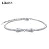 Lindon женский модный браслет с серебряным цирконом в подарок