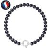 Bracelet - - Genuine Freshwater Cultured Pearl 6-7 Mm - 925 Silver - Length 18 Cm - Women