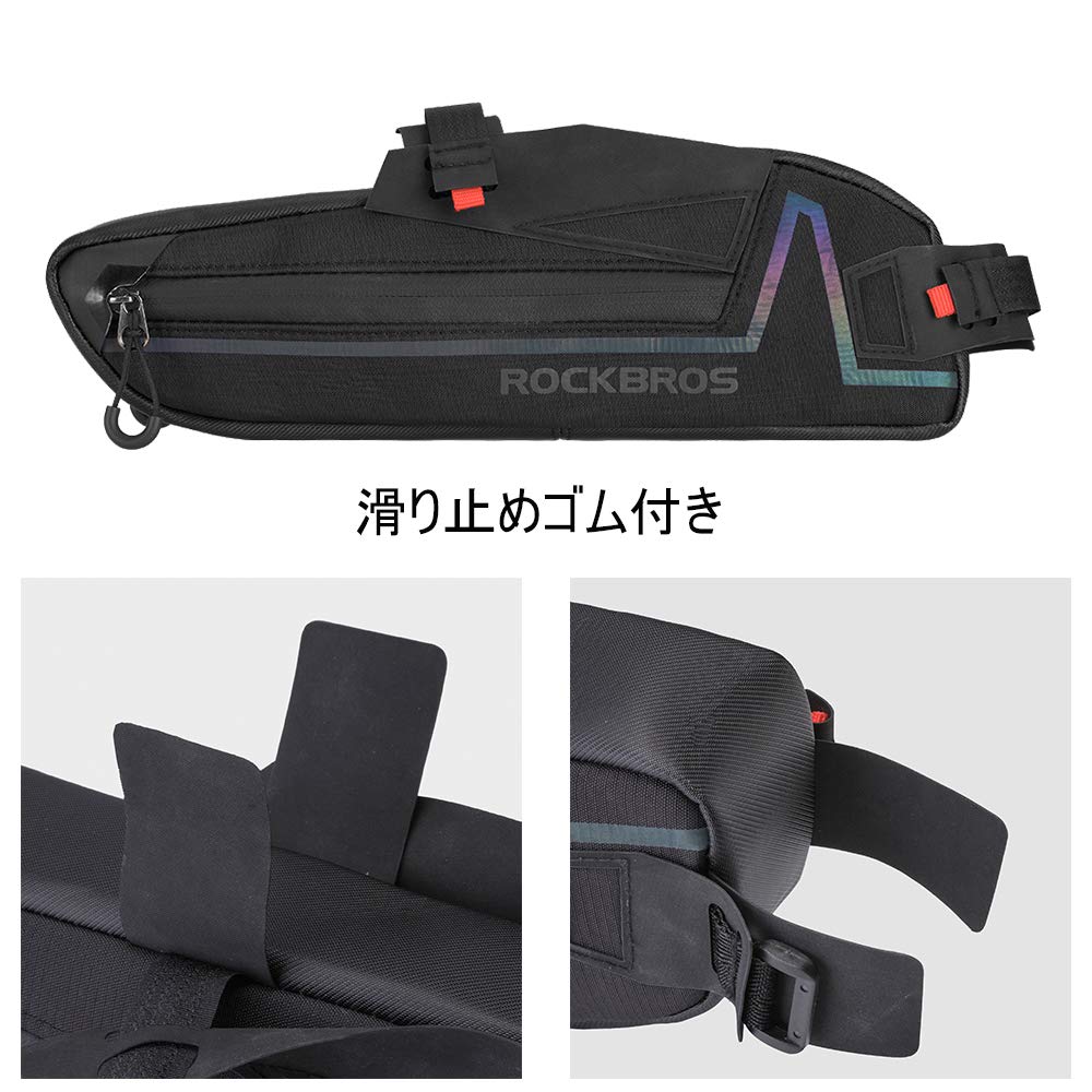 ROCKBROS Frame Top Tube Lightweight Triangle Bag with Large Capacity for Road Bikes and Small Item Storage Bag, Bag, Water-Repellent,
