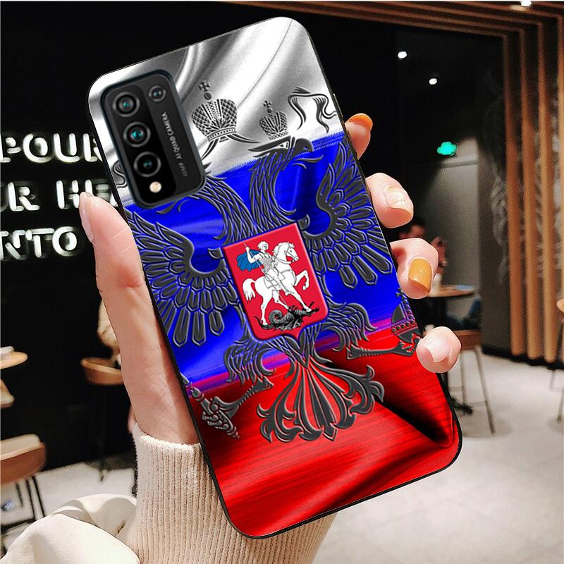 Чехол для телефона с эмблемой российского флага для Huawei Honor 50 10X Lite 20 7A 7C 8X 9X Pro 9A 8A 8S 9S 10i 20S 20lite 7X 10 lite