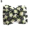 Smart Stretch Rose Flower Bow Beaded Hair Comb Cuff Double Insert Clips