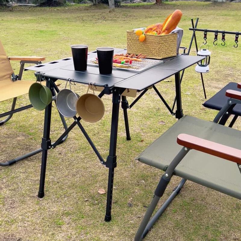 Portable Height-Adjustable Camping & Picnic Table