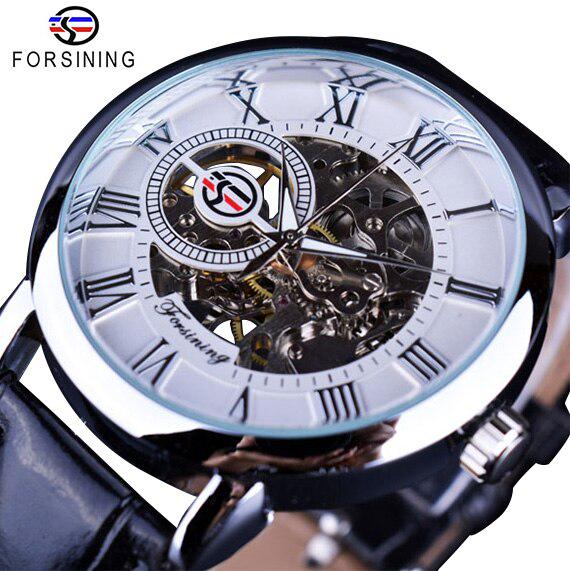 Роскошные мужские часы люкс класса фирмы Forsining, 3D дизайн