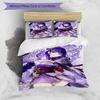 3pcs Genshin Impact Beelzebul1 Design Cover Set - HD Printed Bedding with 1 Cover and 2 Pillowcases - Perfect for Home and Dorm Decor