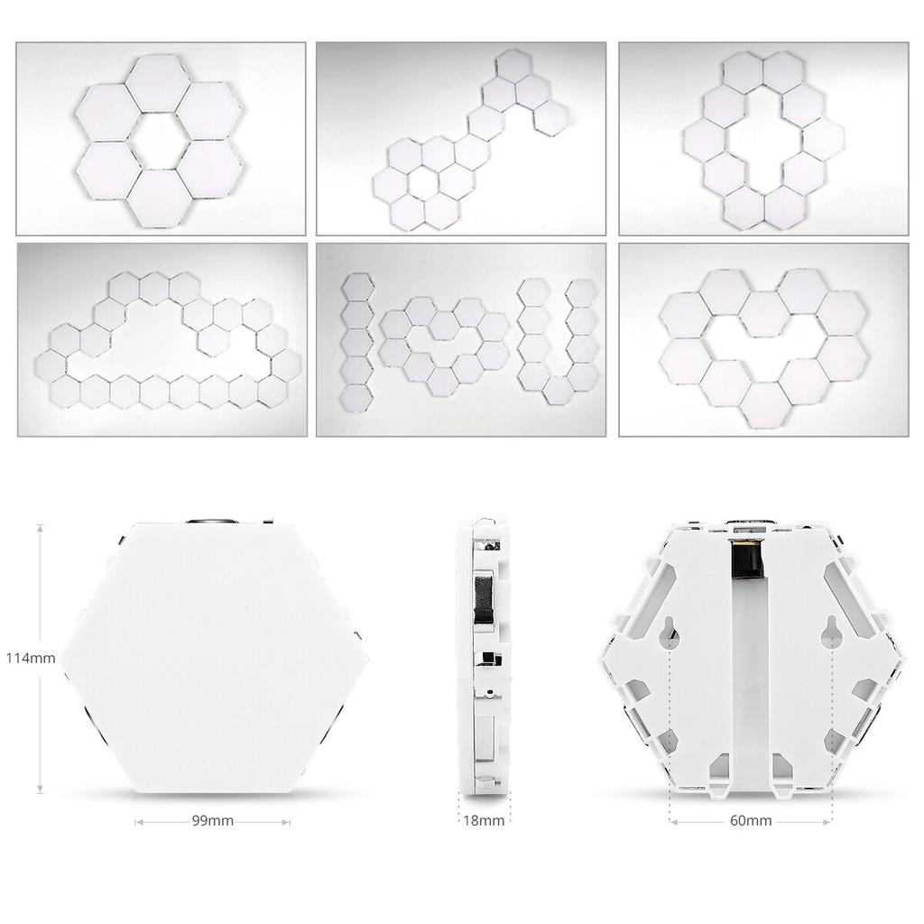 Квантовая лампа, светодиодная панель, магнитные шестиугольники, модульный сенсорный сенсорный светильник, DIY настенное креативное украшение, светодиодная краска