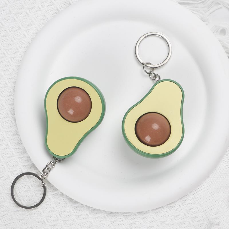 Брелок-бусина в виде шарика авокадо для снятия стресса, мини-игрушки для снятия стресса, массажер для пальцев, запястий, шеи, забавный кулон в виде фрукта, шнурок для ключей