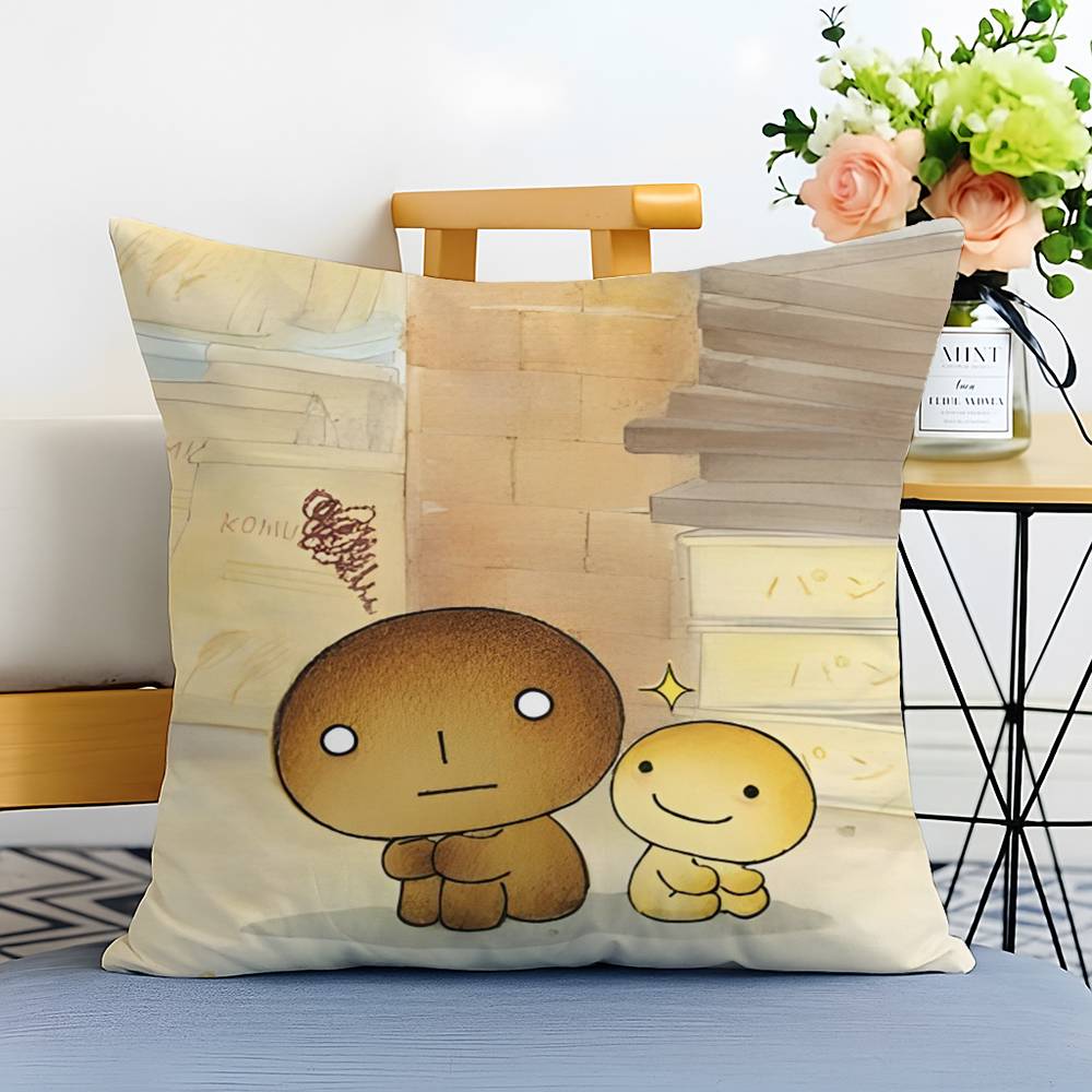 Cartoon Kawaii K-Kogepan-MT Pillow Case Printed Brushed Fleece Pillow Baby Skin-Touch Eco-Friendly Dye-Sublimat